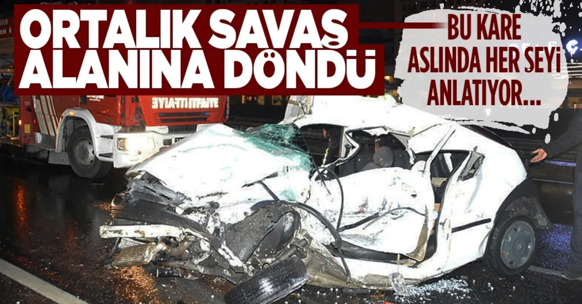 son dakika istanbul da gece yarisi yasanan trafik kazasinda ortalik savas alanina dondu 1 olu 1 yarali takvim