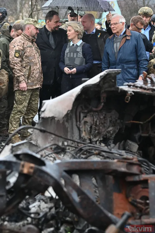 SON DAKİKA: Ursula von der Leyen ve Josep Borrell Ukrayna'da Buça Kiev'i ziyaret etti - 4