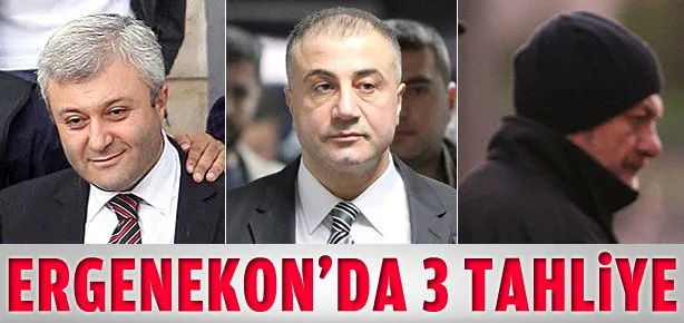 Ergenekon’da 3 tahliye