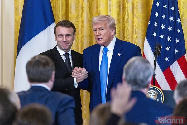 Macron ve Trump’ın tokalaşma mücadelesi: Beyaz Saray’da yeni round! O anlar viral oldu - 9