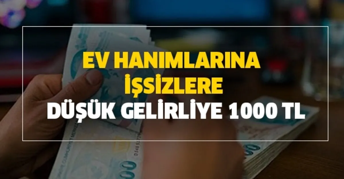 ev hanimlarina issizlere dusuk gelirliye 1000 tl sonuclari aciklandi mi takvim