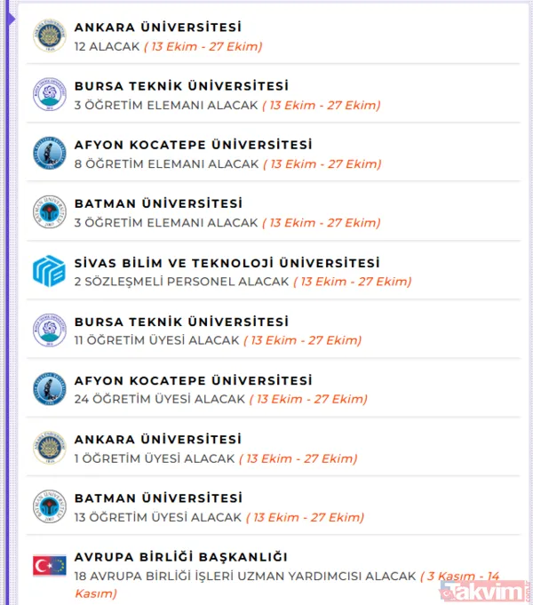 Başvurular bugün başladı: 60-70-80 KPSS puanıyla personel alımı yapılacak! Son başvuru tarihi... - 17