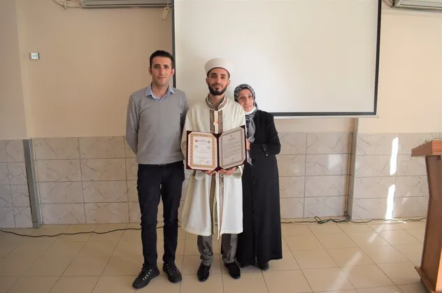 Cezaevinde hafız olan mahkum için icazet töreni yapıldı