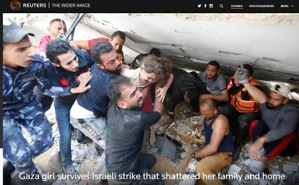 Terör devleti İsrail'i koruyan bir tutum sergileyen Reuters 'sosyal abluka'ya alınınca pes etti: 'İsraeli airstrike'-7