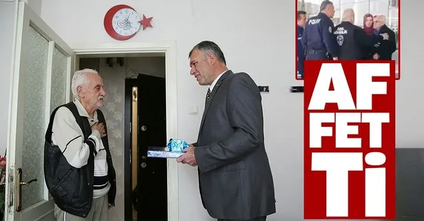 Manisa'da polis, bağırdığı yaşlı adamdan özür diledi