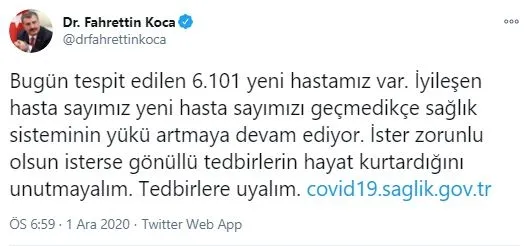 son-dakika-saglik-bakani-fahrettin-koca-1-aralik-koronavirus-vaka-sayilarini-duyurdu-guncel-koronavirus-tablosu-1606839695834.jpg Son dakika: Sağlık Bakanı Fahrettin Koca 1 Aralık koronavirüs vaka sayılarını duyurdu | Güncel koronavirüs tablosu-2