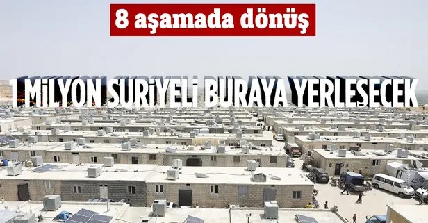 1 milyon Suriyeli oraya yerleşecek