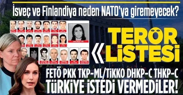 İsveç ve Finlandiya terörle kol kola! Türkiye’nin iadesini istediği PKK ve FETÖ’cü teröristlerin listesi ortaya çıktı