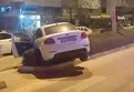 Çorum'da alkollü sürücü refüje çıktı