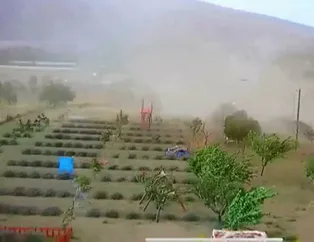 Hortum felaketi! Evinin önünde otururken havalandı