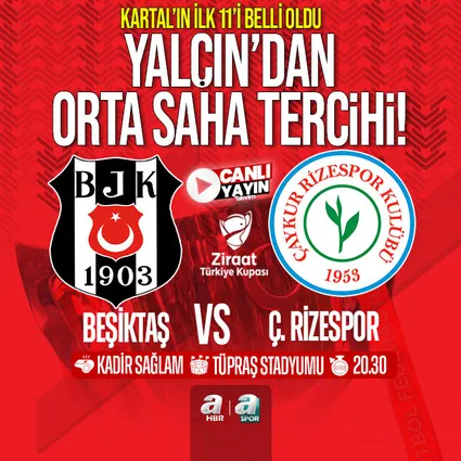 Beşiktaş’ın Rizespor maçı ilk 11’i belli oldu