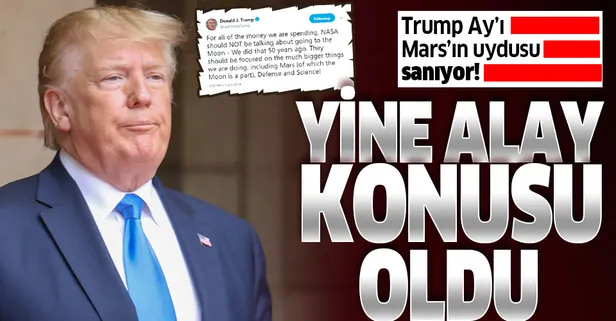 Trump yine alay konusu oldu: Ay'ı Mars'ın parçası olarak tanımladı