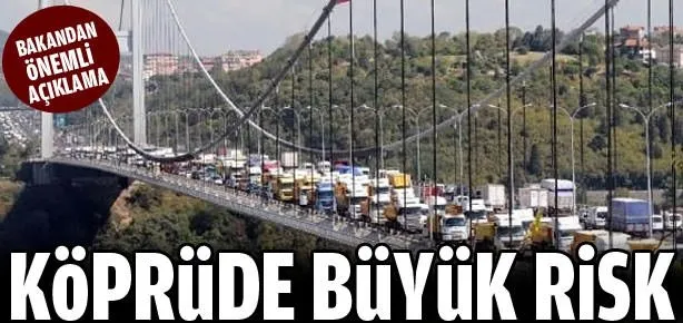 Köprüde büyük risk oluştu
