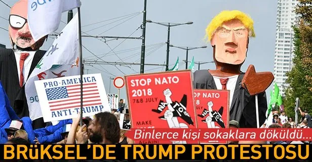 Brüksel’de Trump Protestosu