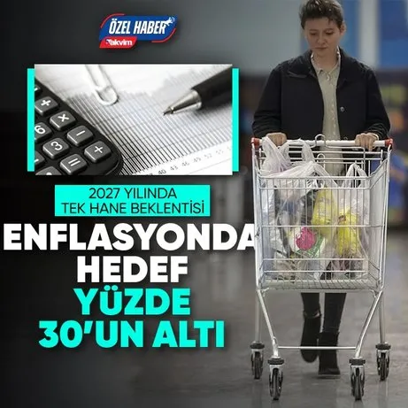 Enflasyonda yeni hedef belirlendi! Planlamada yüzde 30’un altına inilmesi bekleniyor... 2027’de tek hane beklentisi