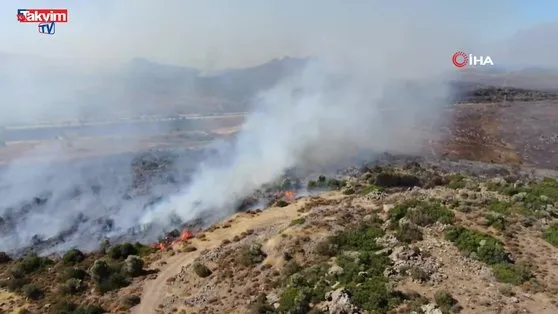 Çeşme ve Ödemiş’te orman yangınları devam ediyor