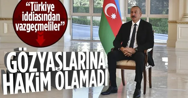 Azerbaycan Cumhurbaşkanı İlham Aliyev 2. Karabağ Savaşı’nın 1. yılında gözyaşlarına hakim olamadı