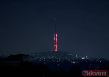 Küçük Çamlıca Radyo ve Televizyon Kulesi’nde 29 Ekim Cumhuriyet Bayramı’na özel ışık gösterisi