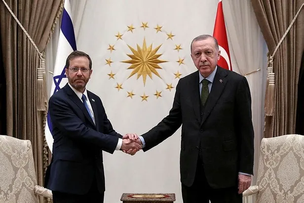 Başkan Erdoğan'dan 'Filistin' diplomasisi! İsrail Cumhurbaşkanı Herzog ile görüştü-3