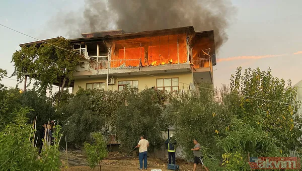 Antalya'da 3 katlı ev alev alev yandı! Yaşanan yangında korku dolu anlar yaşandı - 13