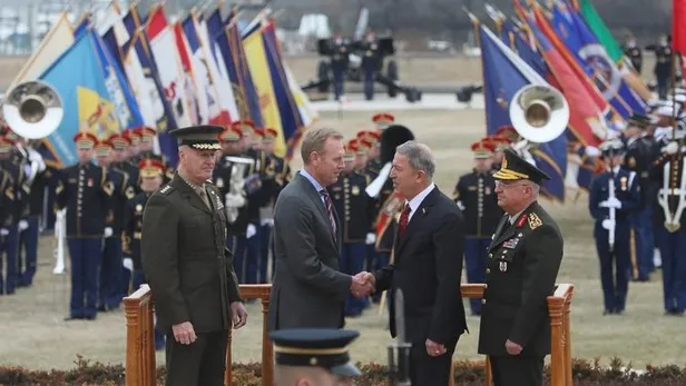 Bakan Akar ve Genelkurmay Başkanı Güler Pentagon'da... Böyle karşılandılar-1