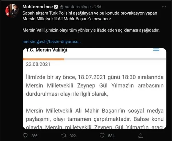 Son dakika: Mersin Valiliği, CHP'li Ali Mahir Başarır'ın provokasyonunu çürüttü! Plakası yanlış bildirilmiş-3
