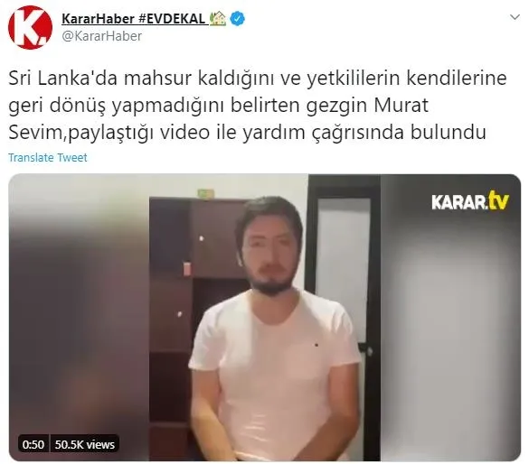 Koronanın yayıldığı dönemde Sri Lanka’ya giden "gezgin" Murat Sevim utanmadan Türkiye'ye iftira attı! Gerçek ortaya çıktı-1