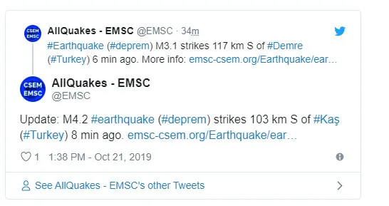 Son dakika: Akdeniz'de korkutan deprem! Kandilli Rasathanesi son depremler-1