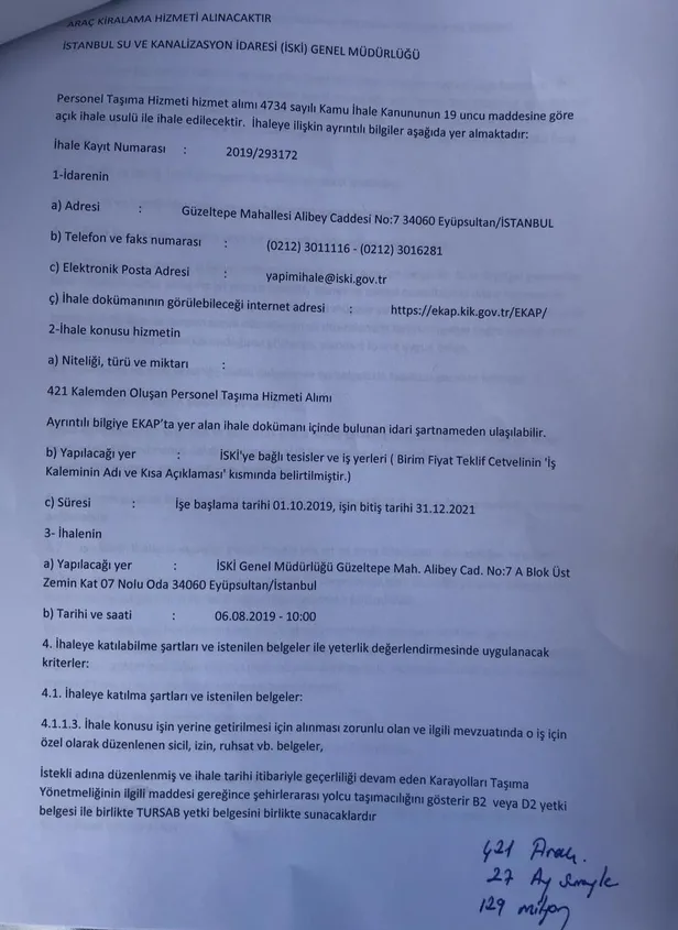İsraftan dem vuran Ekrem İmamoğlu'nun araç kiralama maliyeti dudak uçuklattı! İşte İSKİ için araç kiralama sözleşmesi-4