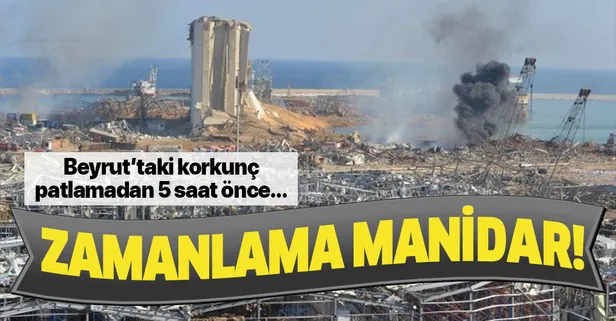 Beyrut Limanı'ndaki patlamanın zamanlaması manidar! 5 saat önce Netanyahu'dan Arapça tweet...