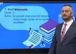 7. Sınıf Matematik  Dersi - Konu: İki Paralel Doğrunun Bir Kesenler Oluşturduğu Açılar - (1 Nisan 2020 Çarşamba)