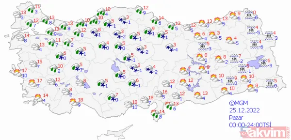 Kar geliyor mu? Meteoroloji o illeri uyardı! İşte 24 Aralık 2022 Cumartesi hava durumu raporu - 16