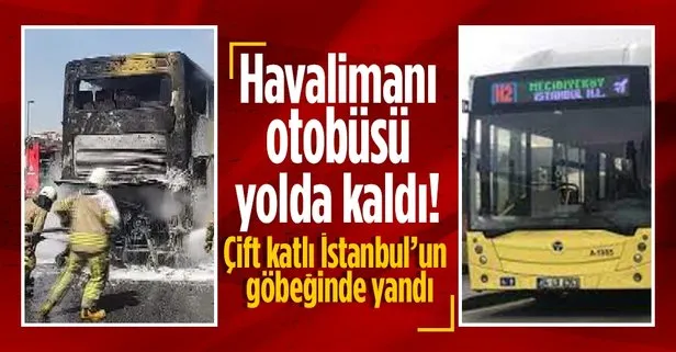 SON DAKİKA: Mecidiyeköy-İstanbul Havalimanı seferini yapan İETT otobüsü havalimanına 3 km kala arızalandı: Yolcular isyan etti! Taksim’de İETT alev aldı