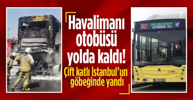 SON DAKİKA: Mecidiyeköy-İstanbul Havalimanı seferini yapan İETT otobüsü havalimanına 3 km kala arızalandı: Yolcular isyan etti! Taksim'de İETT alev aldı