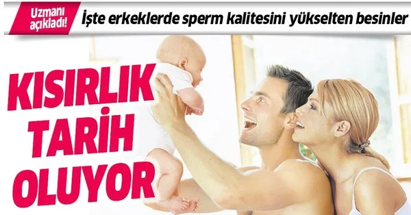 iste erkeklerde sperm kalitesini