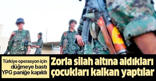 Türkiye Suriye operasyonu için düğmeye bastı! YPG yine çocukları kalkan yaptı!
