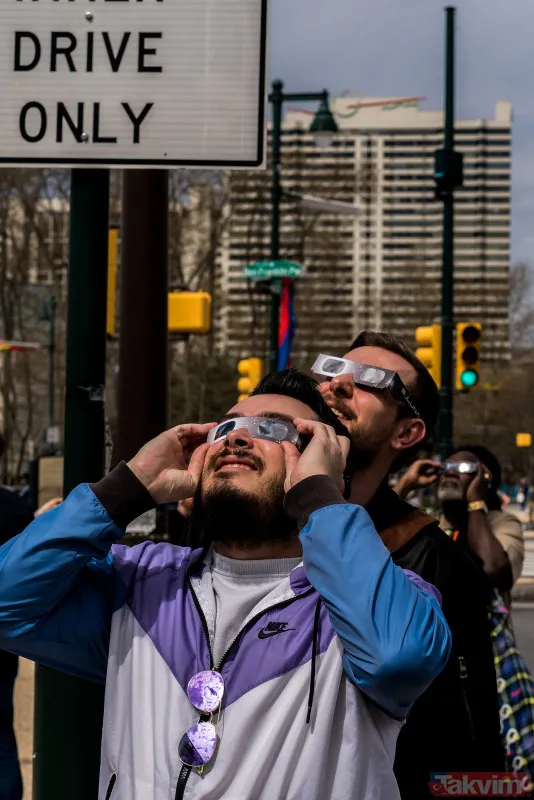 2024 yılının ilk tam Güneş tutulması ABD'de gerçekleşti | Milyonlarca kişi yakından takip etti! İşte o renkli anlar... - 30