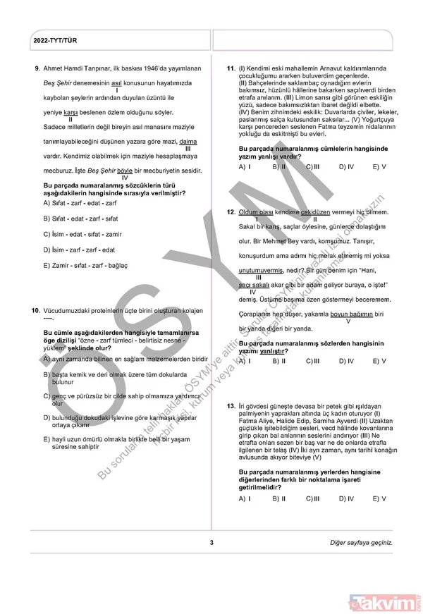 YKS TYT FUL A-B-C-D kitapçığı soru ve cevap anahtarı! 2022 YKS TYT SORU VE CEVAPLARI PDF İNDİR! osym.gov.tr YKS TYT Türkçe, Sosyal Bilimler, Matematik, Fen, Coğrafya, Din cevap anahtarı! - 5