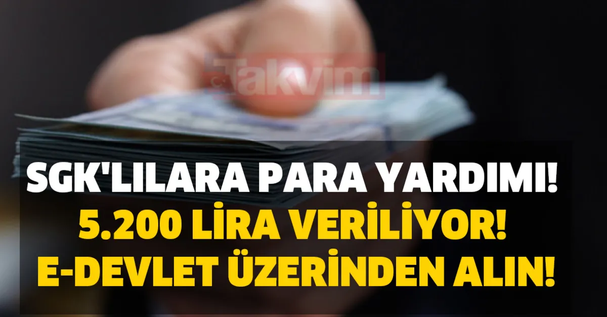 Tek Tek Aciklandi Sgk Lilara Para Yardimi E Devlet Uzerinden Alin Takvim