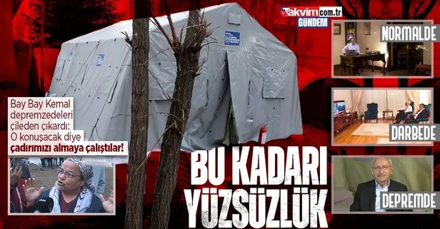 CHP Genel Başkanı Kemal Kılıçdaroğlu’na Hatay Kırıkhan’da depremzedelerden büyük tepki: Yağmurda sığındığımız çadırı elimizden almaya çalışıyorlar