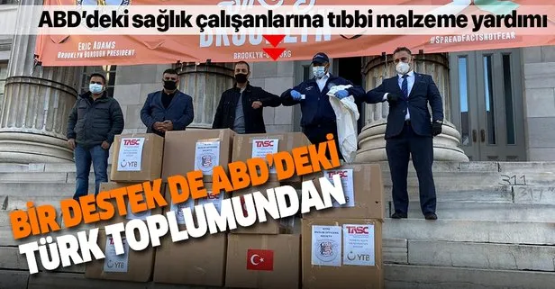 Son dakika: ABD’deki Türk toplumundan sağlık çalışanlarına ekipman yardımı
