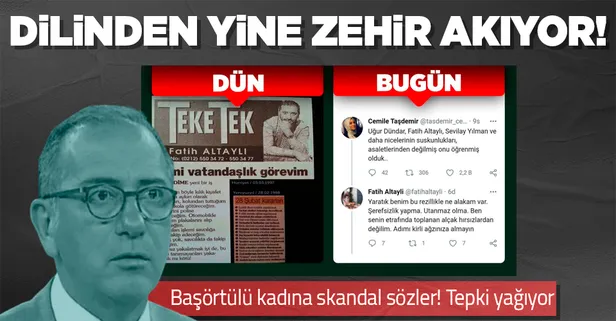 Habertürk yazarı Fatih Altaylı'dan kendisini eleştiren başörtülü Cemile Taşdemir'e skandal sözler: Yaratık