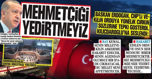 Başkan Erdoğan, CHP’ye net mesaj: Mehmetçiği yedirtmeyiz