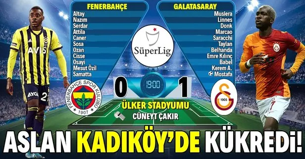 Galatasaray, Kadıköy deplasmanında galip! Fenerbahçe 0-1 Galatasaray MAÇ SONU ÖZET