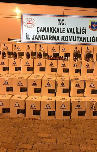 Çanakkale’de kaçak içki operasyonu: 2 gözaltı