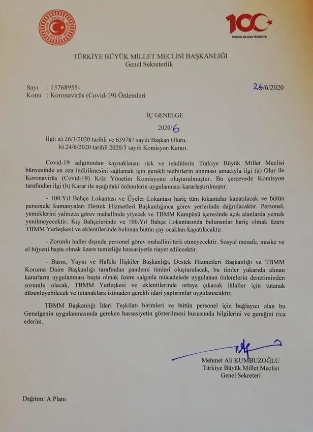 TBMM'de yeni dönem: İşte Meclis'te uygulanacak yeni Kovid-19 tedbirleri-1
