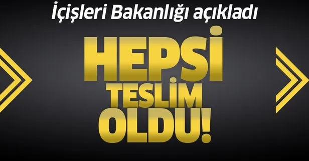4 örgüt mensubu teslim oldu