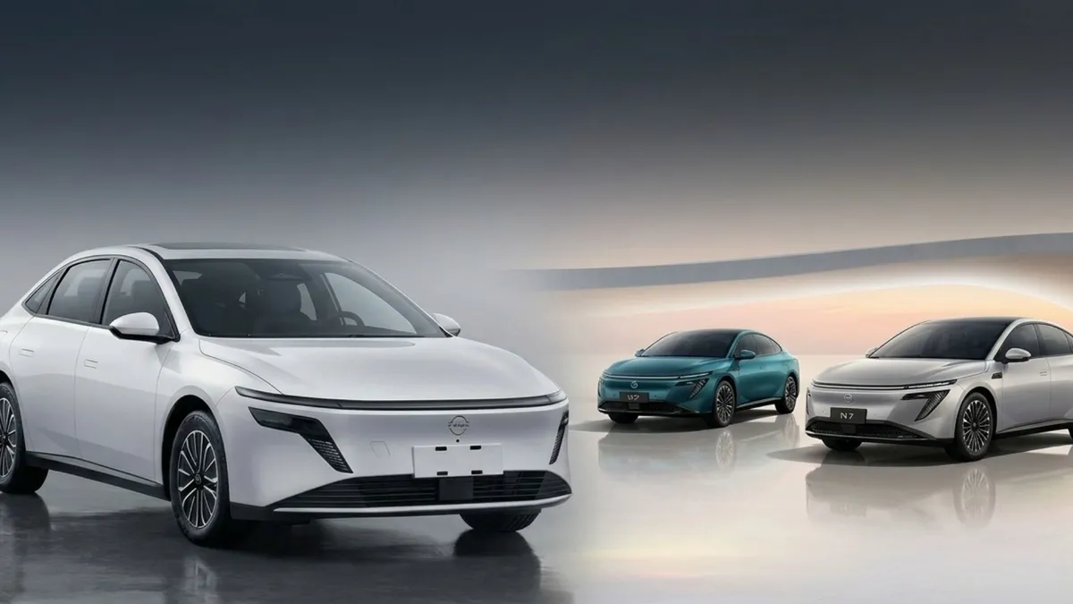 Nissan geri çağırma sonrası bir oto galeri önündeki Nissan araçlar ve güvenli sürüş uyarısı