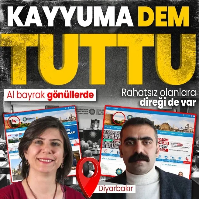 Kayyum şart oldu! Diyarbakırdaki DEMi bozukların Türk bayrağı hazımsızlığı... Önce salondan kaldırdılar sonra resmi siteden