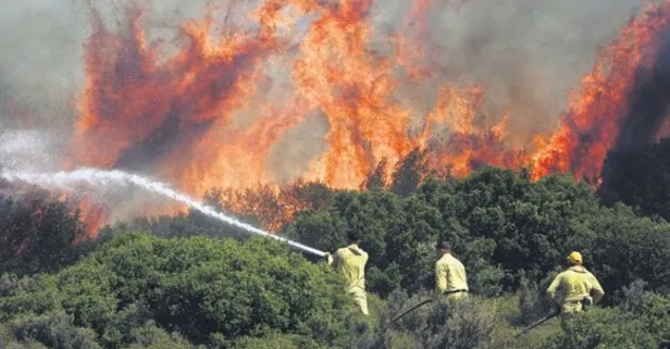 Kaynak esnasında çıkan kıvılcımlar Foça'yı yaktı